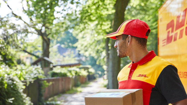 man delivering parcel