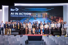 A group photo to close out AI in Action at the Innovation Center