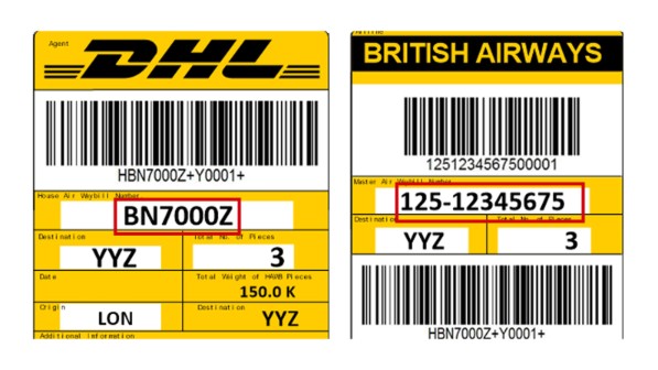 DHL Global Forwarding Tracking Label