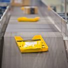 Letters on the conveyor belt