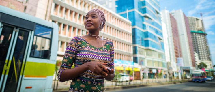 Self-confident african woman