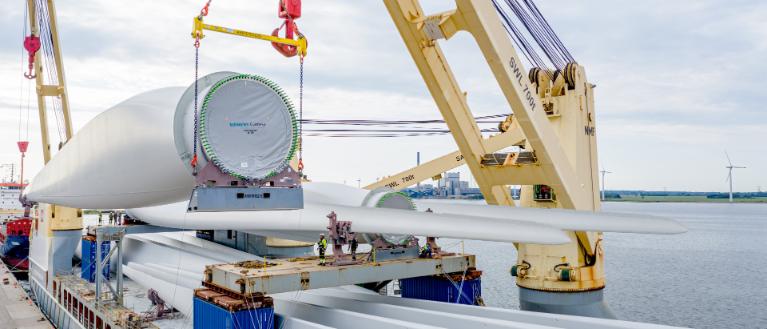 Transportation of a wind turbine