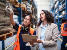 Warehouse manager and worker