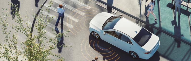 Autonomous car in the city