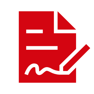 An icon of a contract.