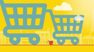 e-commerce - three shopping carts