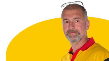 Unser DHL-Vertreter vor Ort.