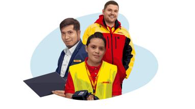 Employees from different units of DHL together.
