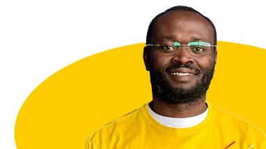 Unser DHL-Vertreter vor Ort.