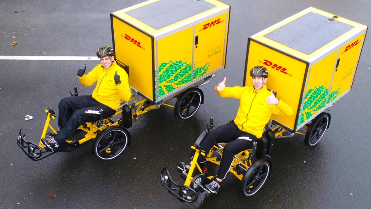 dhl delivery bike
