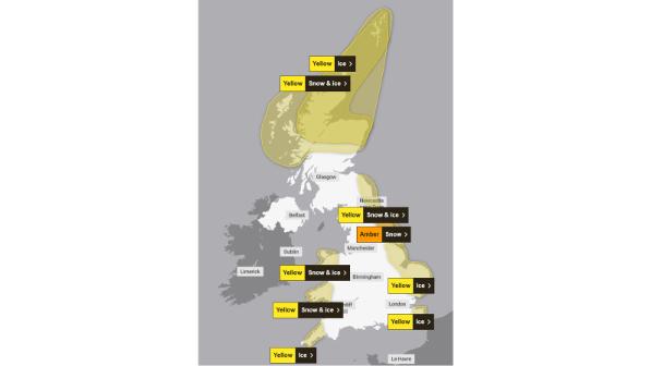 Map of affected areas
