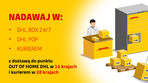 DHL employees with boxes