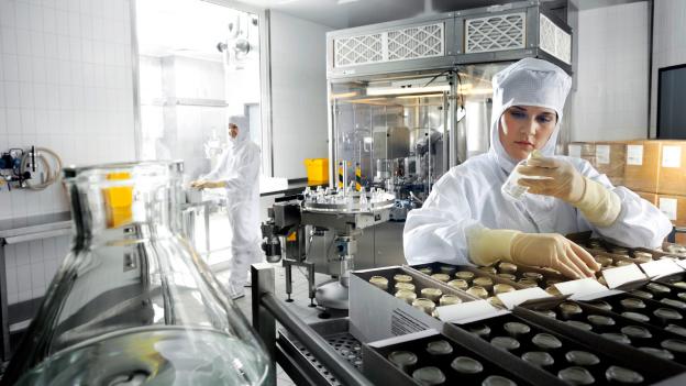 Workers in a medical laboratory