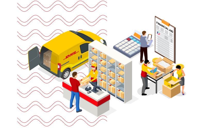 graphic of DHL logistics activities