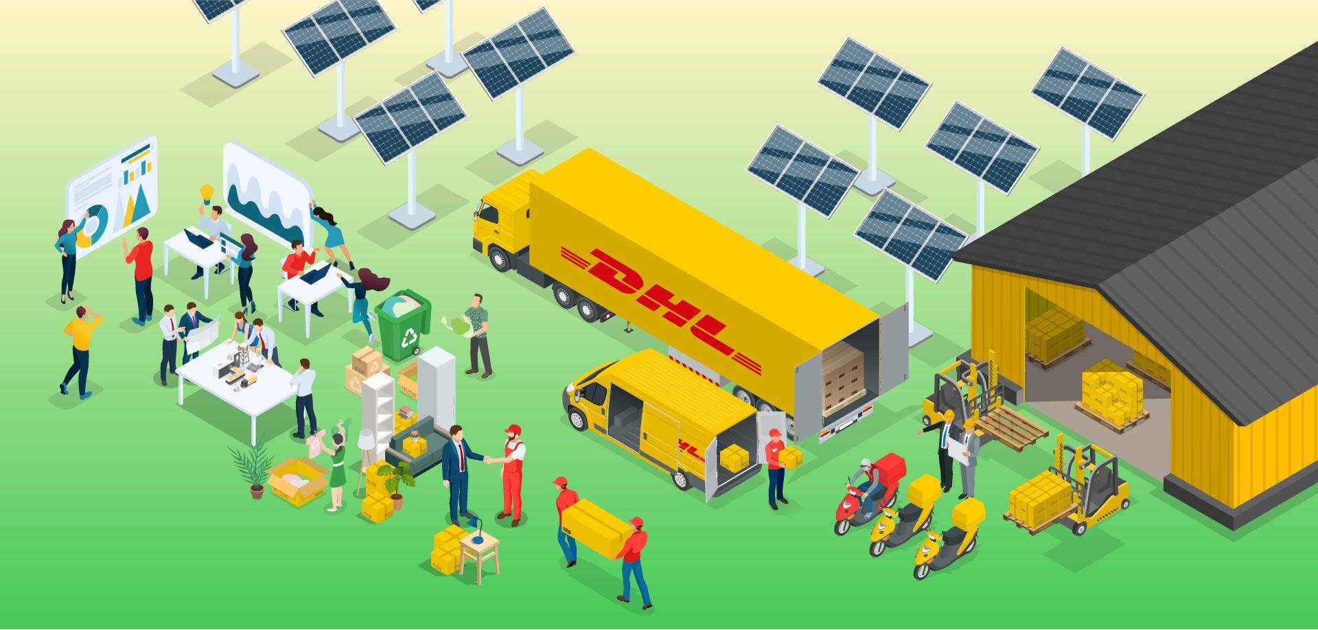 graphic of DHL green logistics