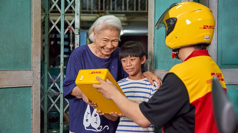 dhl last mile courier delivering bangladesh sme export products to thailand customers