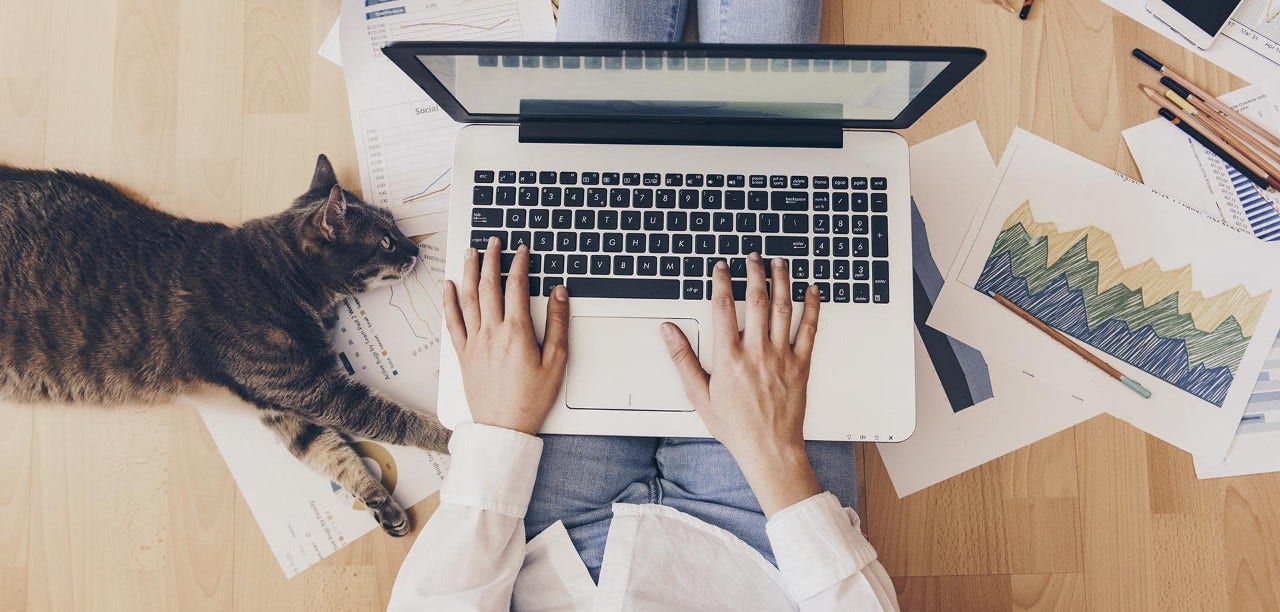 Hands typing on a keyboard