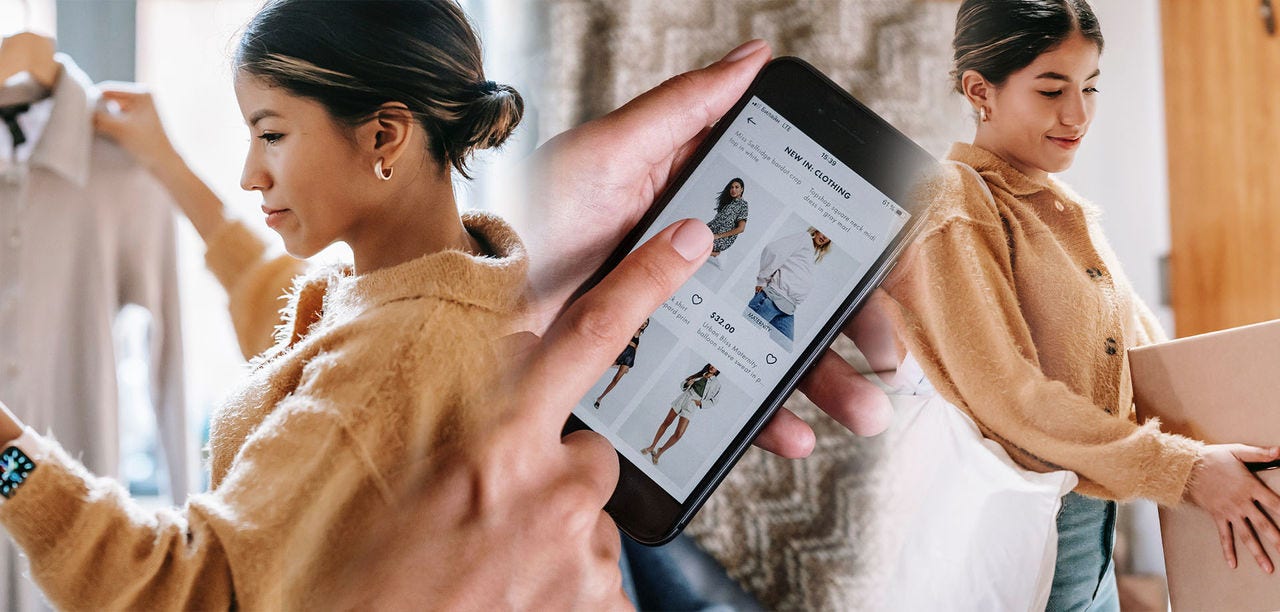 woman holding mobile phone