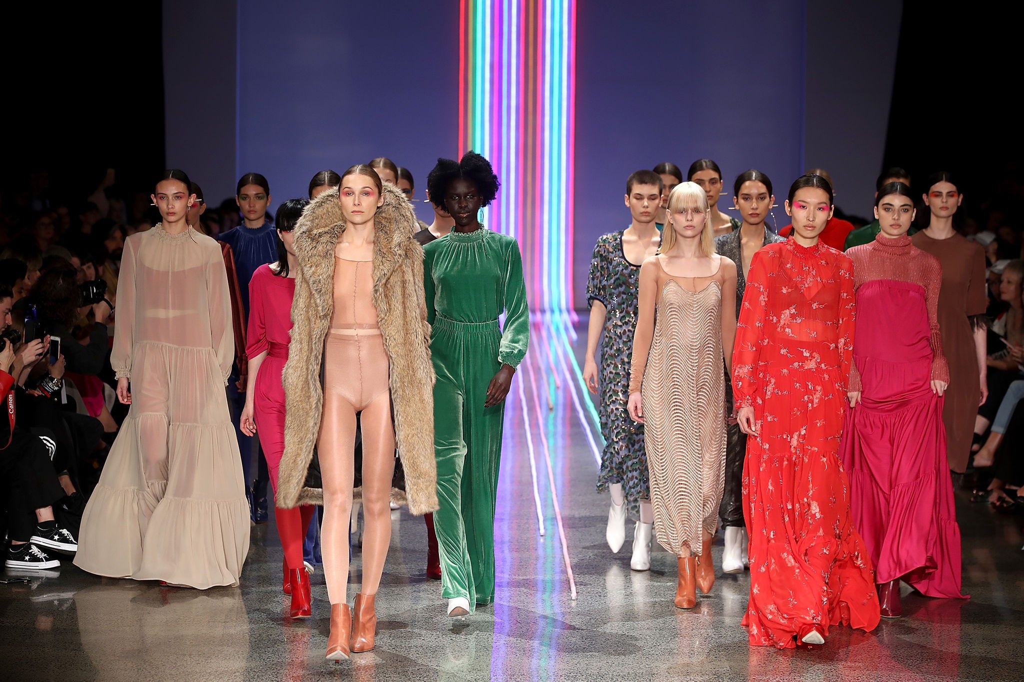 Models on the runway