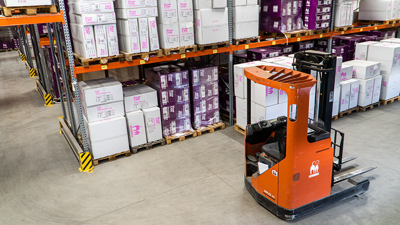 forklift in factory