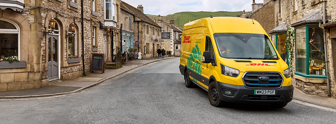 DHL van on a road