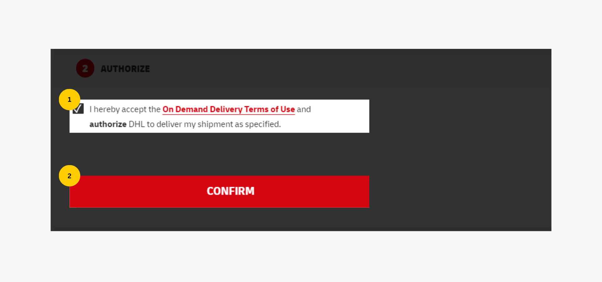 ODD  On Demand Delivery - ODD Modification Authorization