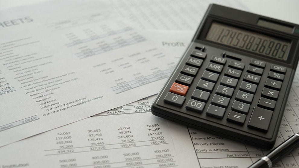 calculator on papers