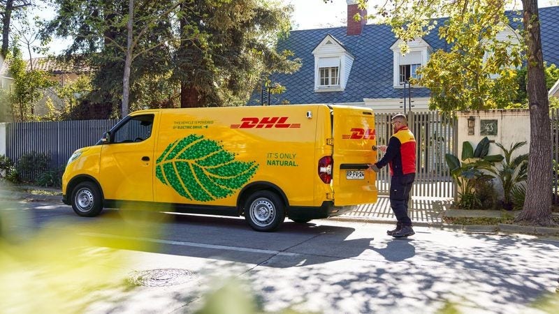 DHL Express electric vehicle for sustainable shipping