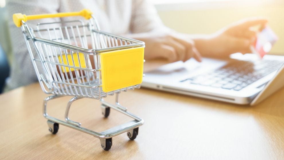 A customer engaging in cross-border e-commerce