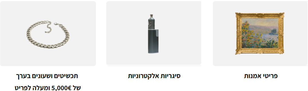 Restricted items