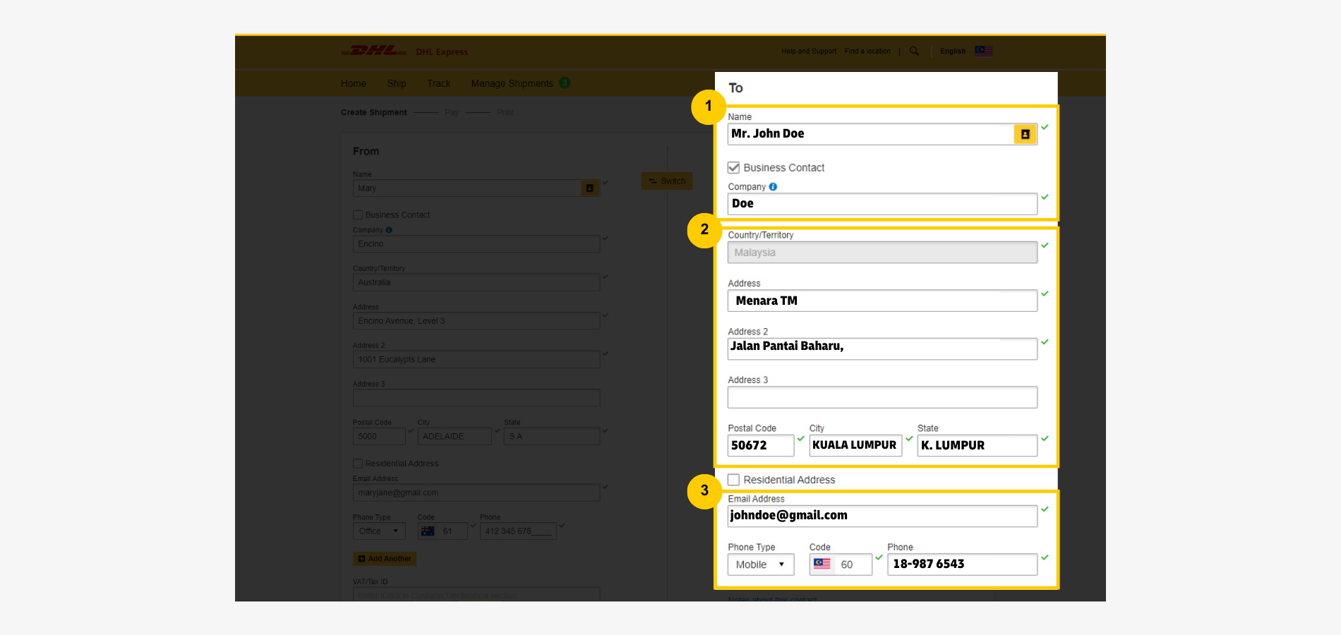 Import Shipment Receiver Information Import Shipment Receiver Information