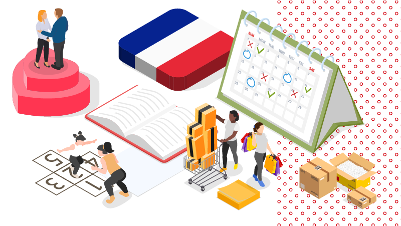 graphic of shopping activities