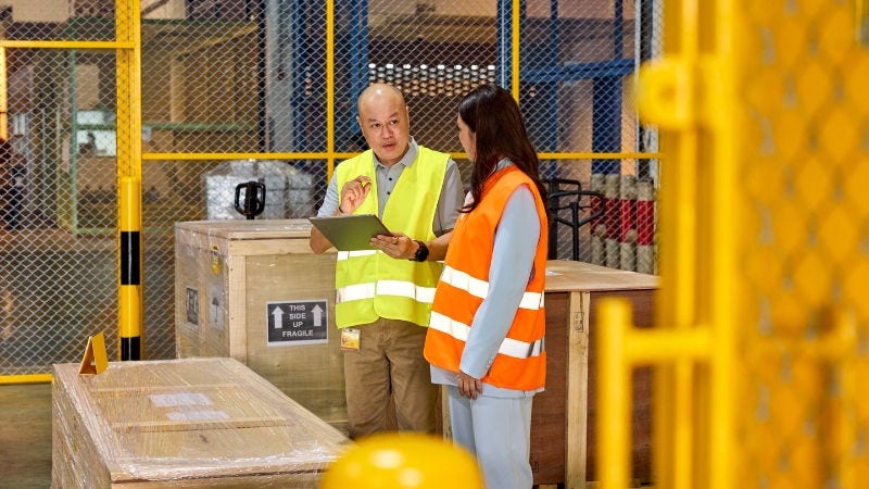 cargo inspection in dhl facility