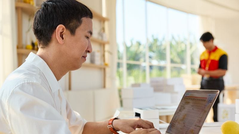 a businessman preparing hs codes for his goods for customs clearance