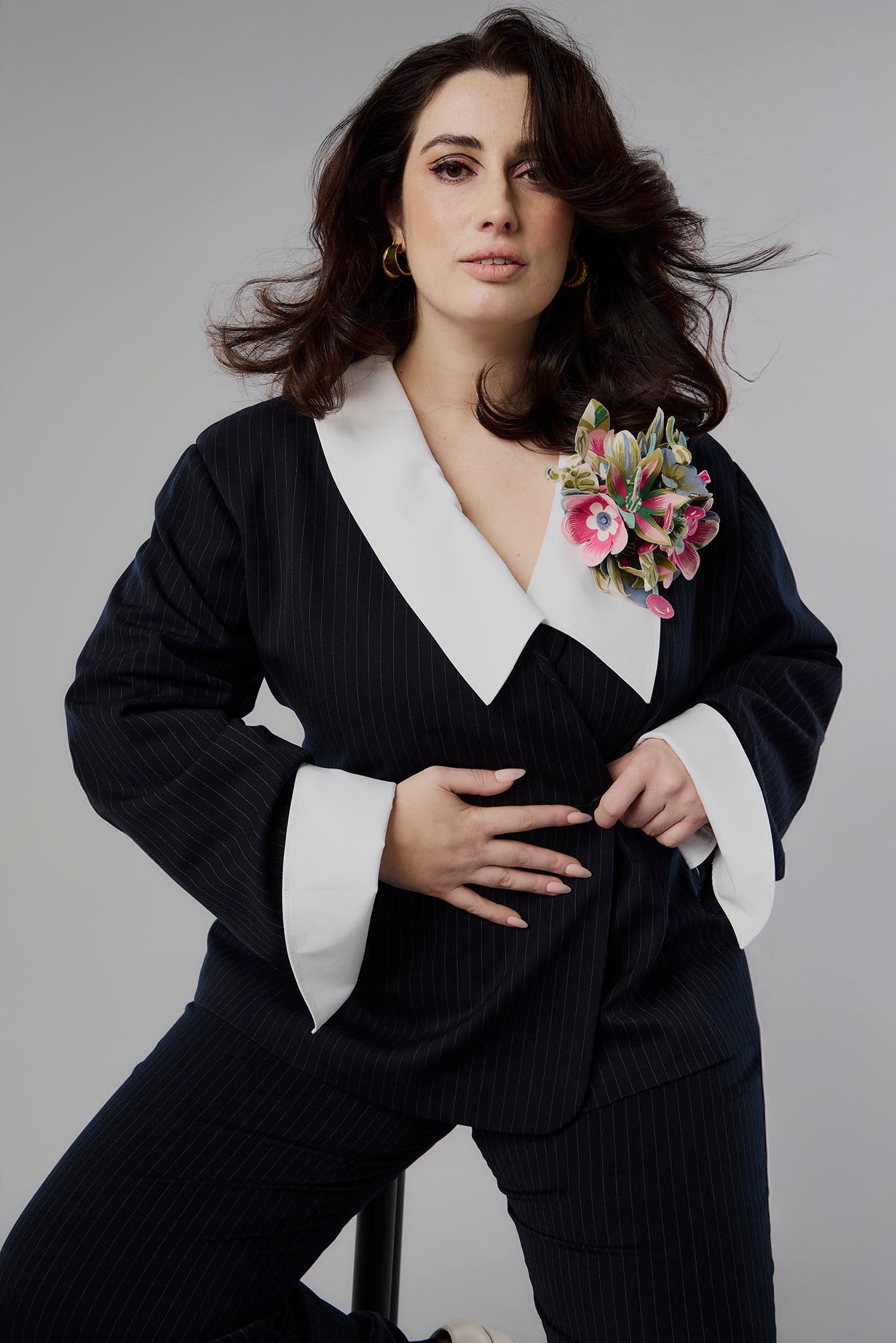 <h3>Model showcases design at New Zealand Fashion Week.</h3>