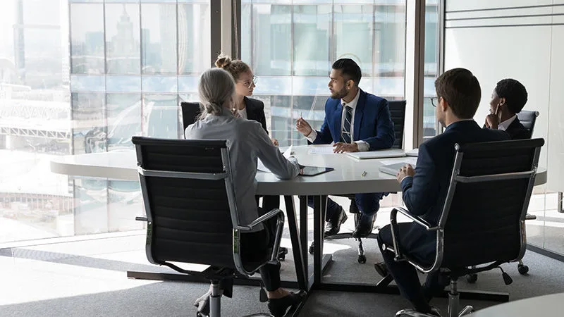 people in a group having a discussion