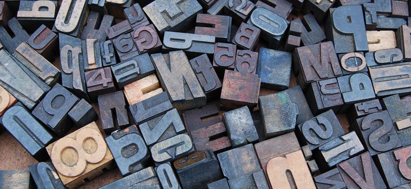 Series of stamps with different letters