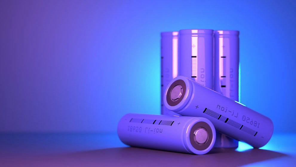 Piles violettes