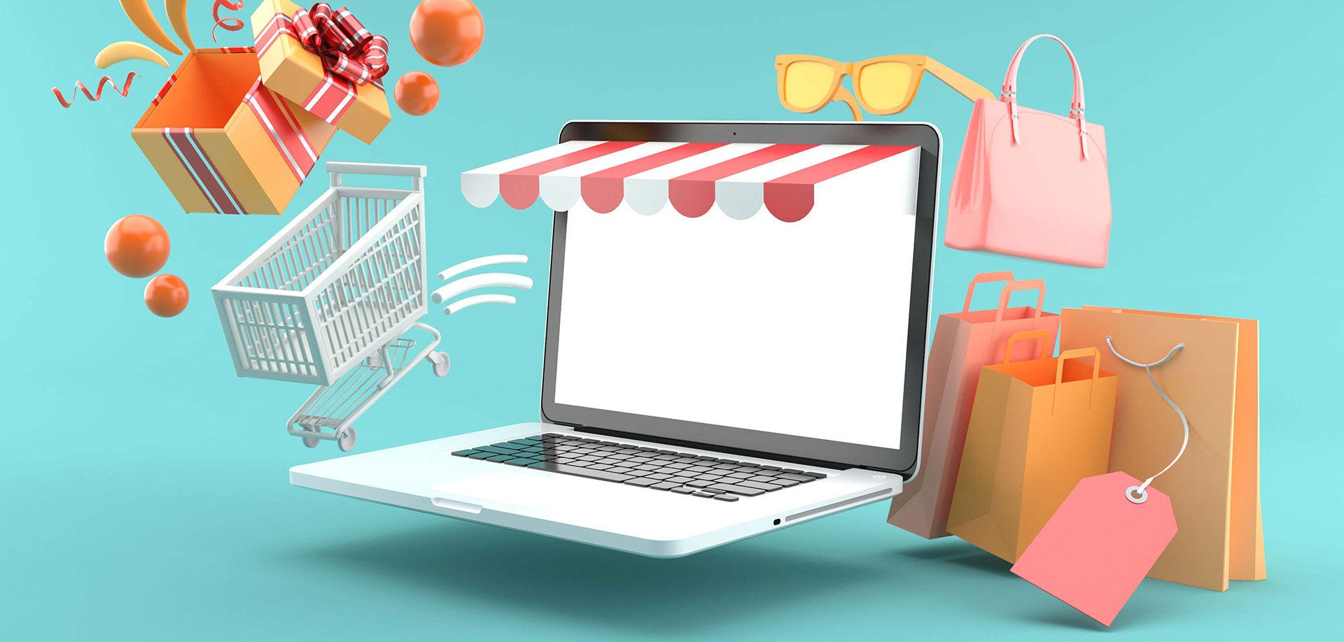 graphic of shopping items