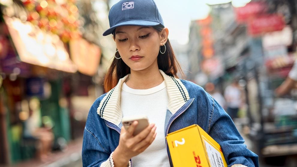 Gen Z shopping on phone 
