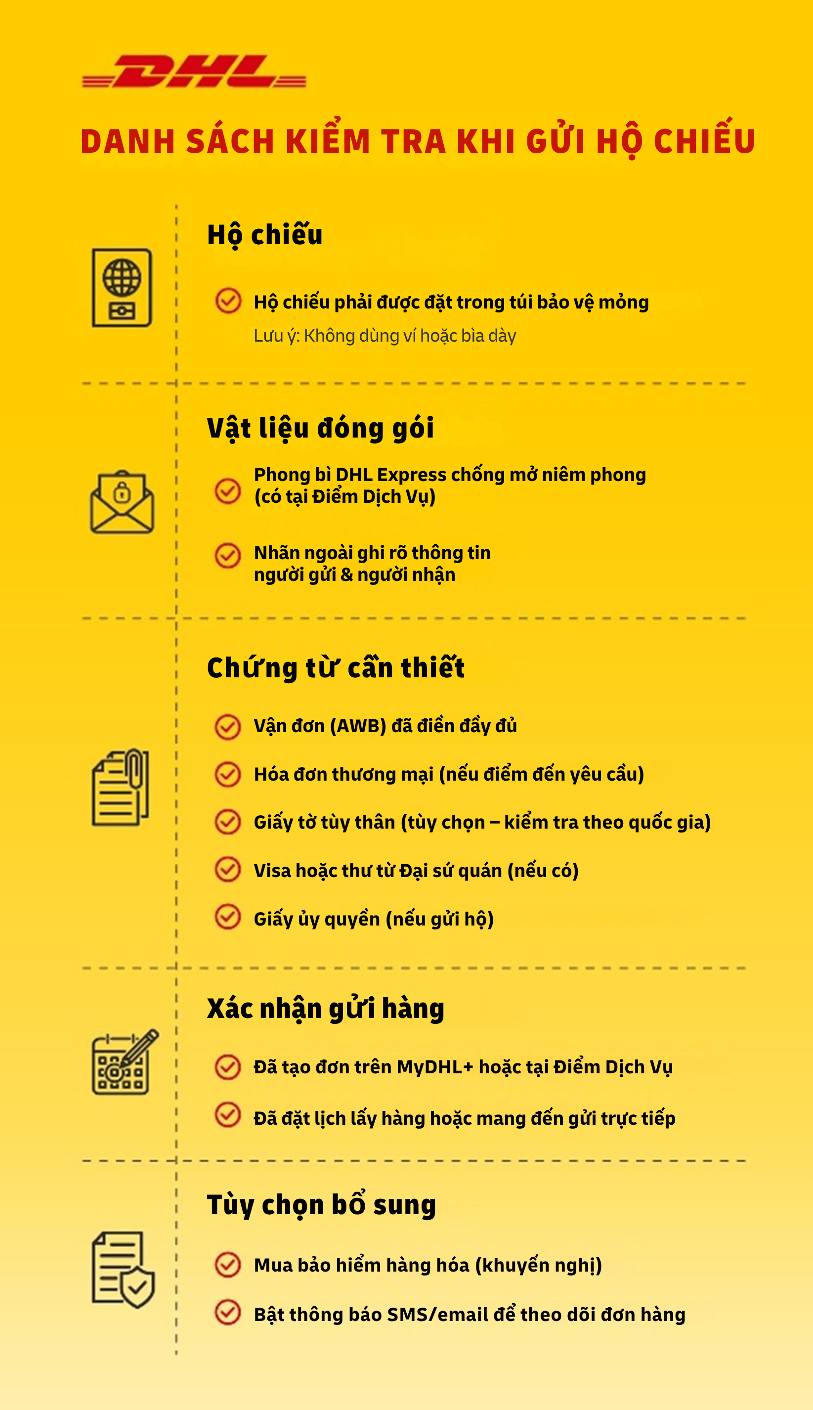 DANH SÁCH KIỂM TRA KHI GỬI HỘ CHIẾU - 1