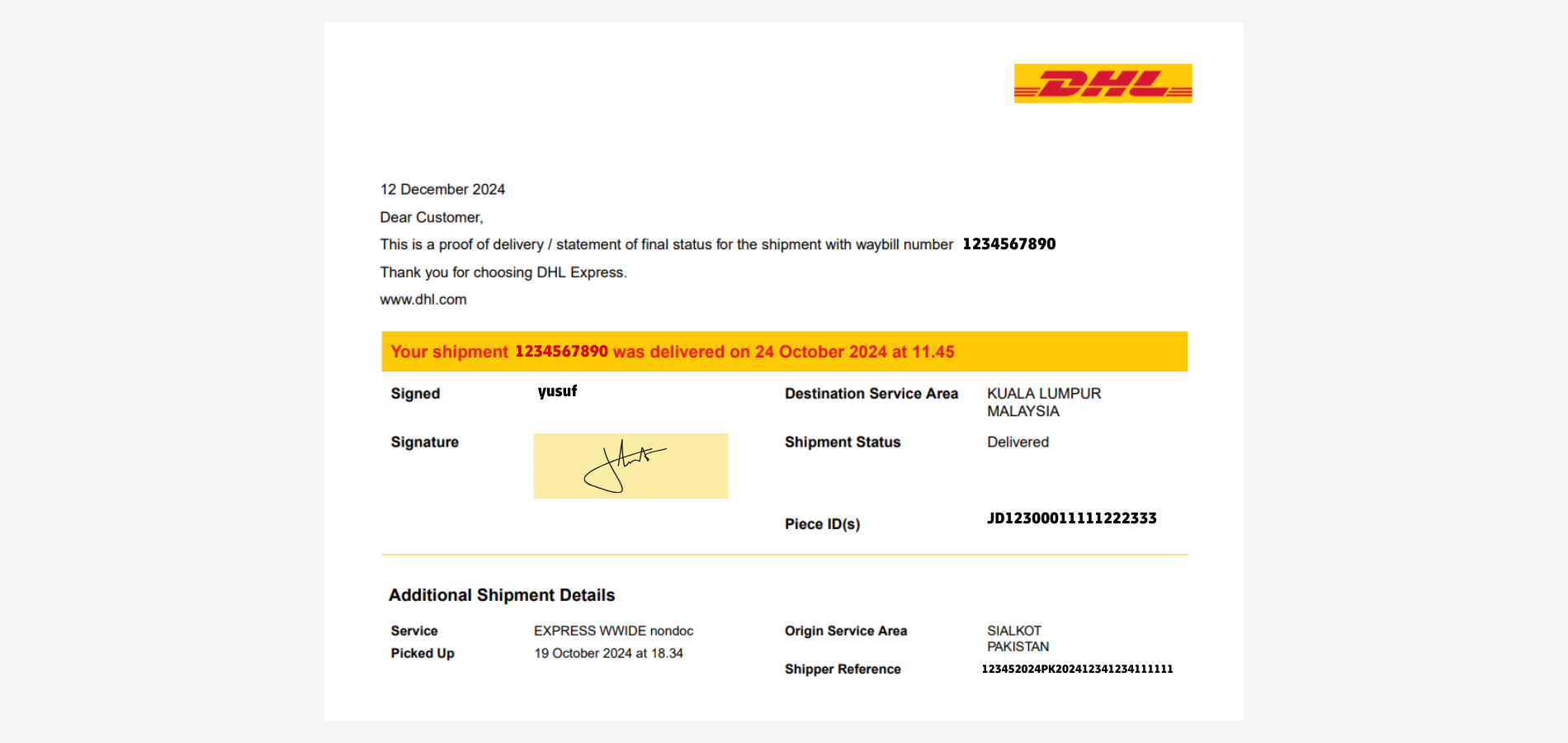 Get DHL Proof of Delivery Guide - POD with Signature Get DHL Proof of Delivery Guide - POD with Signature