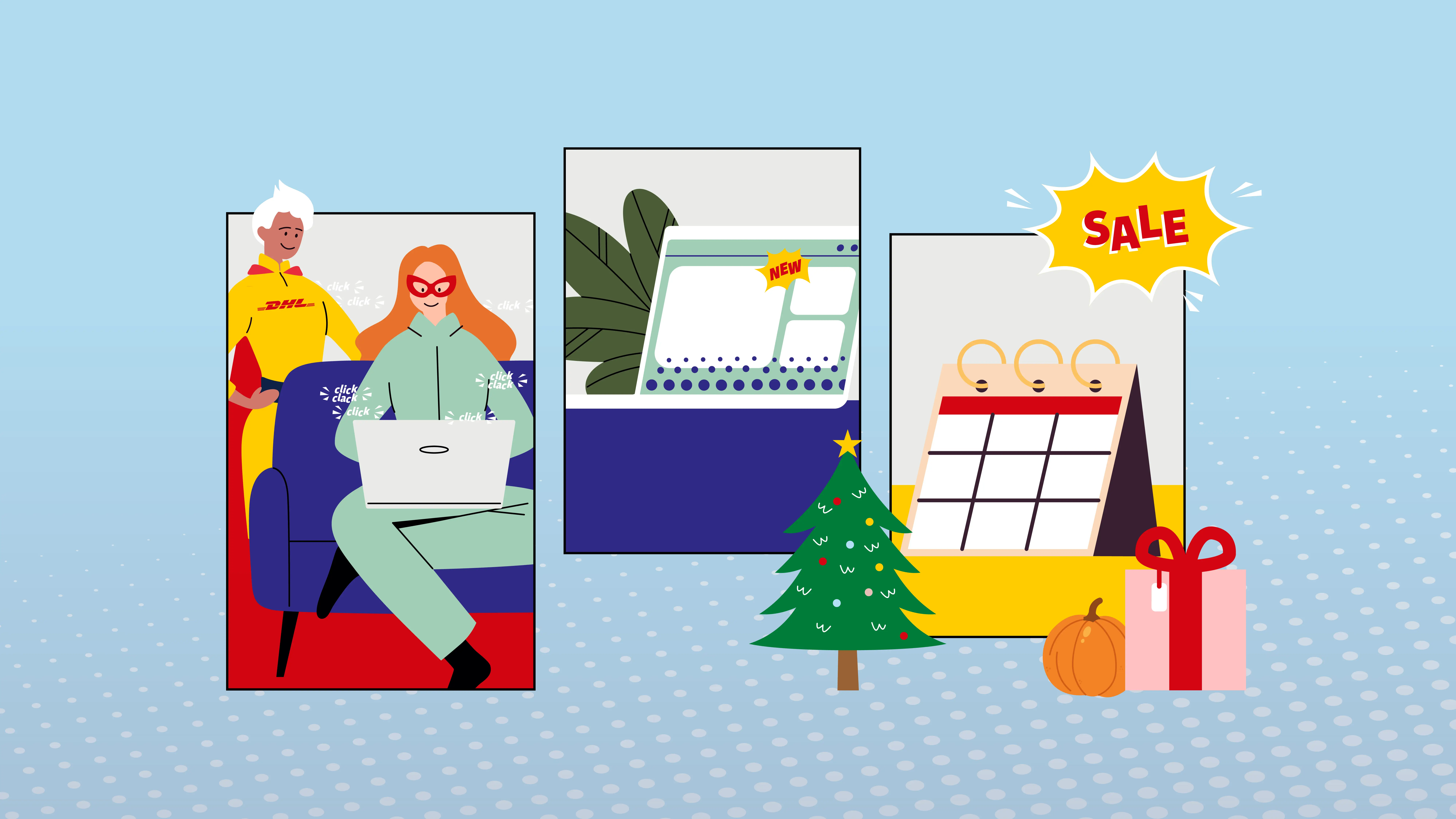Graphic image of shopping activities