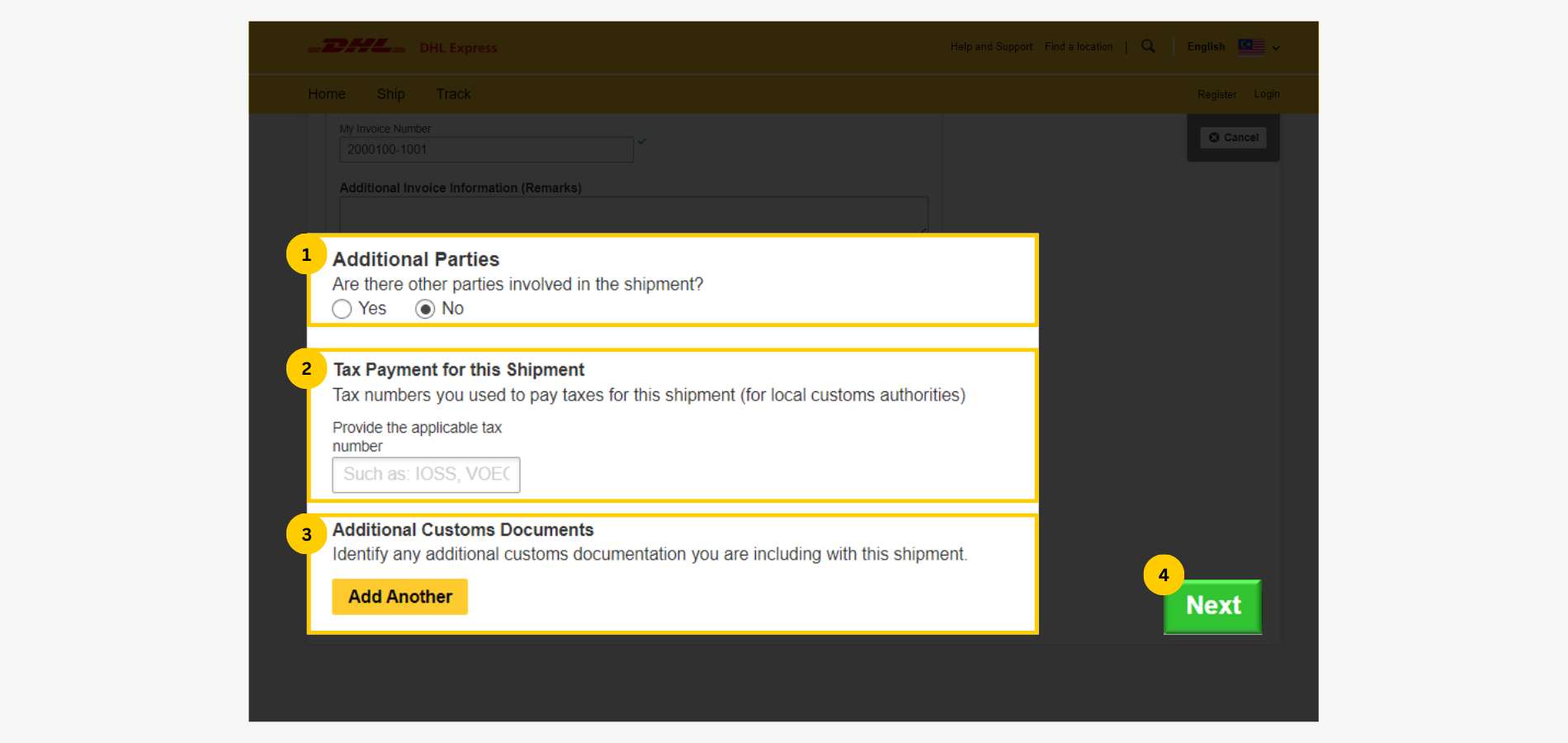 Import Shipment Customs Details-Third-Party Involvement and Additional Documents Import Shipment Customs Details-Third-Party Involvement and Additional Documents