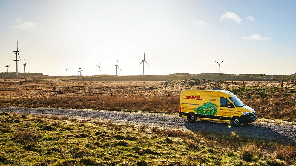 DHL van on a road