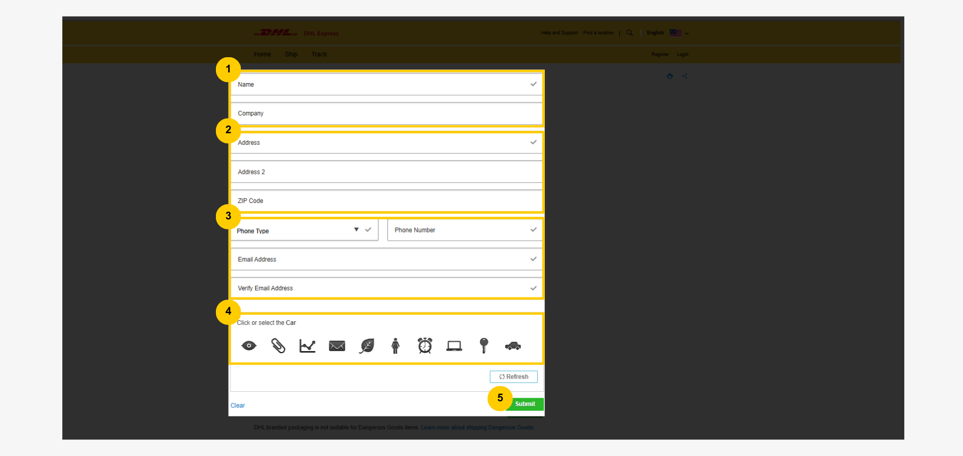 DHL Packaging Order Guide-Contact Details DHL Packaging Order Guide-Contact Details