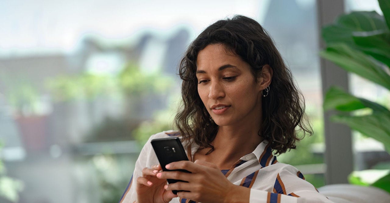 woman shopping online on her phone