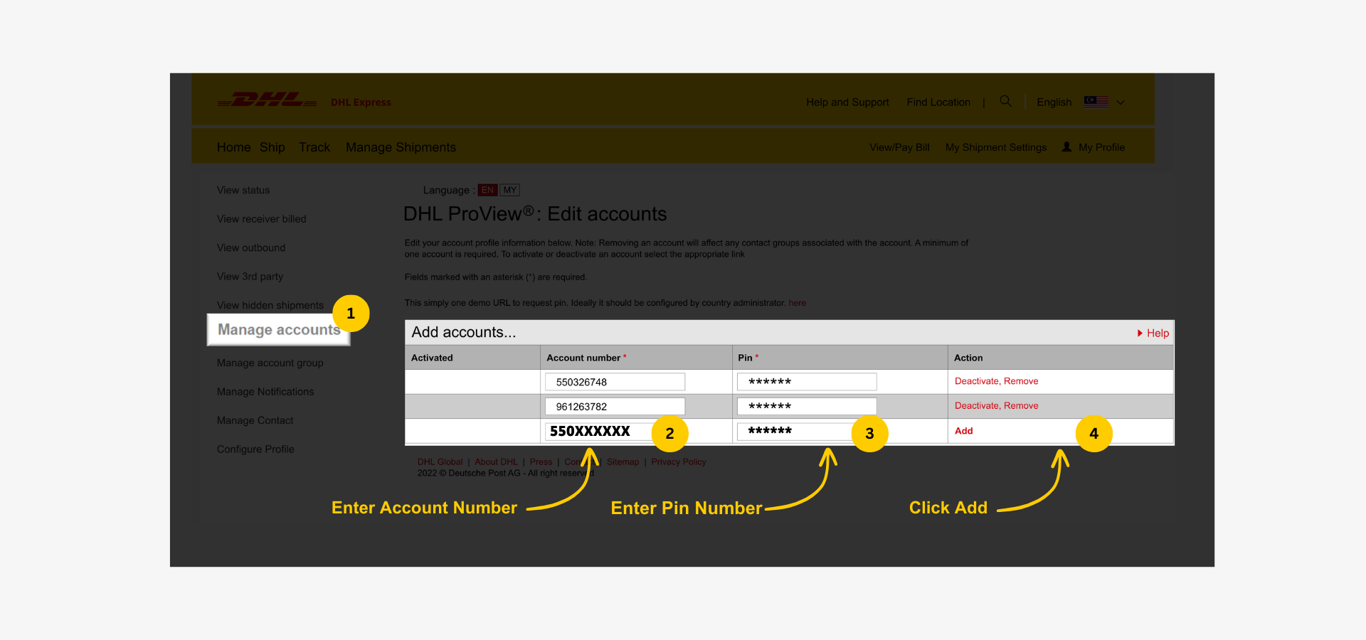 Step by Step: Proactive Shipment Notifications - proview-add-edit-account