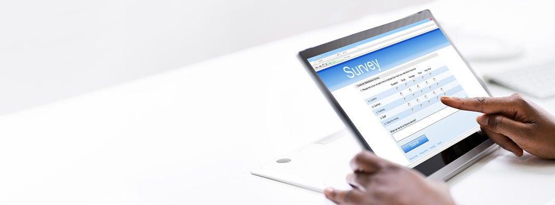 الإجابة الرقمية على استبيان