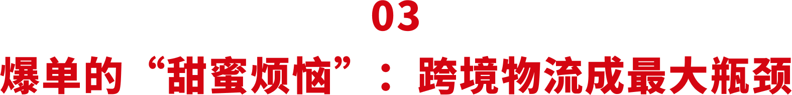 03 爆单的“甜蜜烦恼”:跨境物流成最大瓶颈